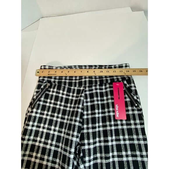 Shosho Black & White Plaid Leggings Stretchy Comfort Waistband Women’s Large NWT - Picture 6 of 8